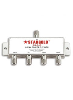 Stargold 4 Way Power Divider for Satellite Signal Distribution with All Ports Power Pass  - Image 1