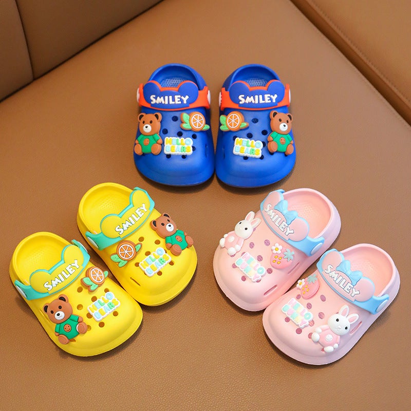 Girls' Sandals Children'S Summer Baby'S Indoor Soft-Soled Infant Non-Slip Slippers Cartoon Boys' Toe Hole Shoes - Image 4