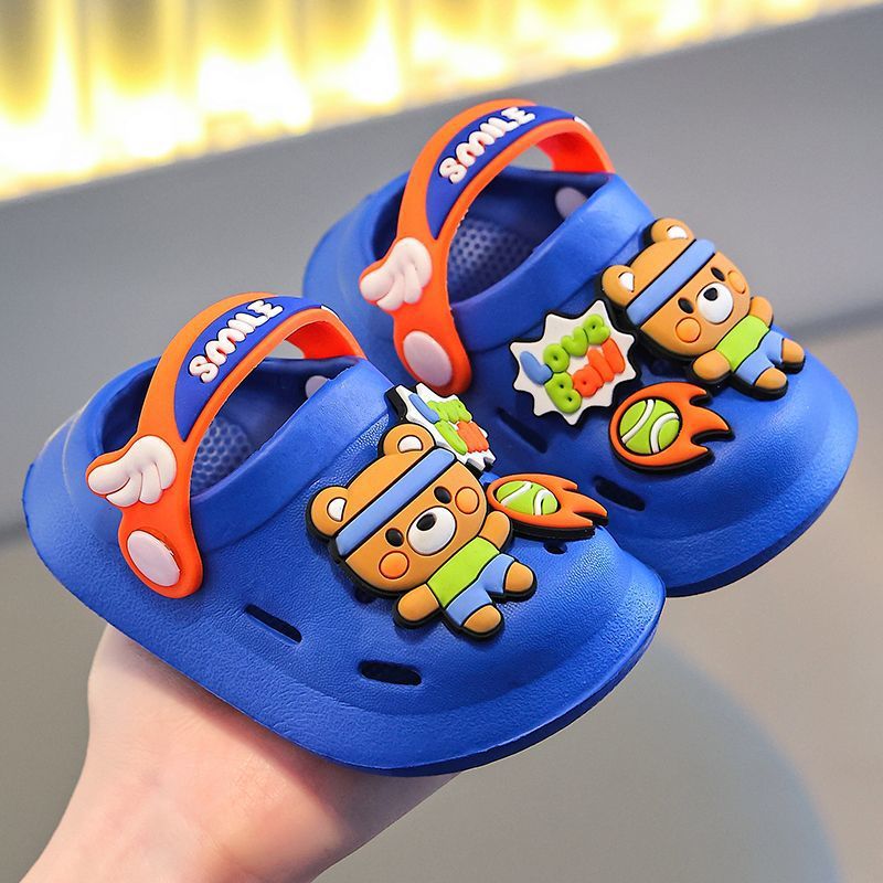 Girls' Sandals Children'S Summer Baby'S Indoor Soft-Soled Infant Non-Slip Slippers Cartoon Boys' Toe Hole Shoes - Image 1