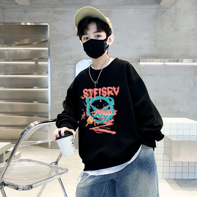Boys' Long-Sleeve T-Shirt 2026 New Style Base Layer Sweatshirt For Older Children, Autumn Thickened Boys' Top, Pure Cotton Children'S Clothing Boys' T-Shirt - Image 5