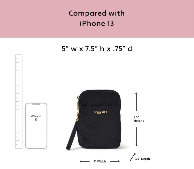 Baggallini womens Take Two RFID Bryant crossbody, Black, One Size US - Image 5