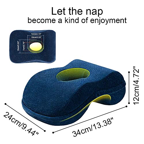WOWSEA Soft Nap Donut Pillow, Ergonomic Memory Cotton Wedge Pillow for Sleeping, Slow Rebound Desk Nap Pillow (Slightly Hard) for Slender Ladies & Teenagers, Comfortable Washable Velvet Cover - Image 4