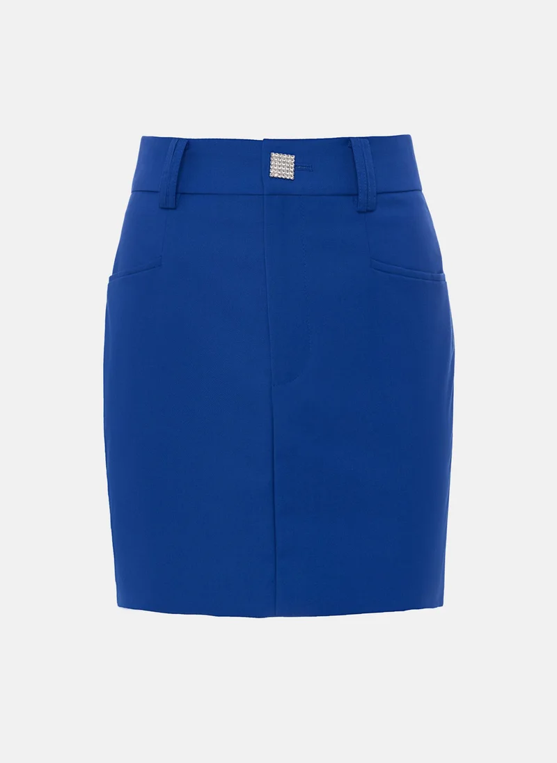 Lichi Mini skirt with accent button