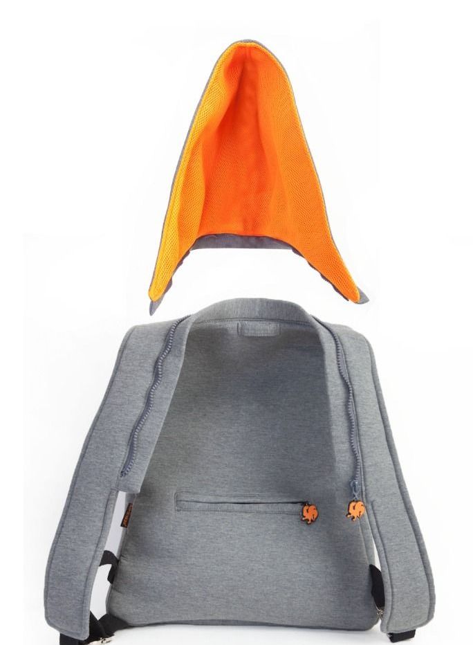 Morikukko Morikukko Grey Basic Neon Orange Large  - Image 1