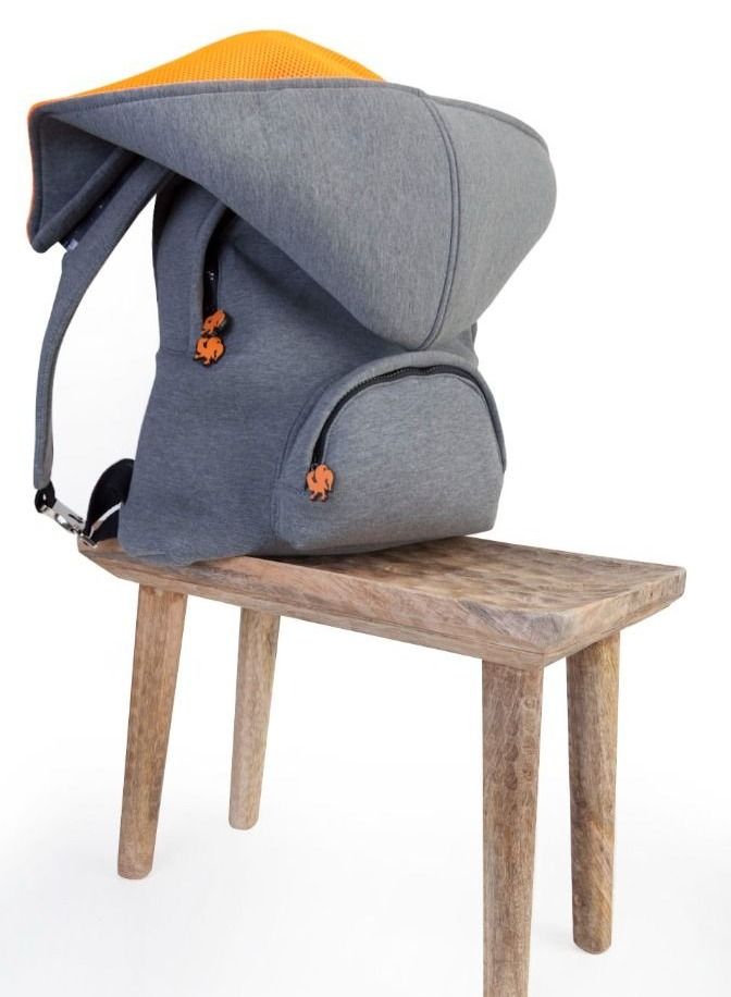 Morikukko Morikukko Grey Basic Neon Orange Large  - Image 2