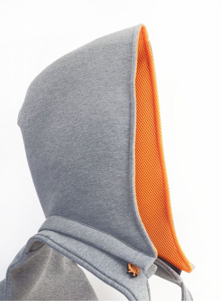 Morikukko Morikukko Grey Basic Neon Orange Large  - Image 3