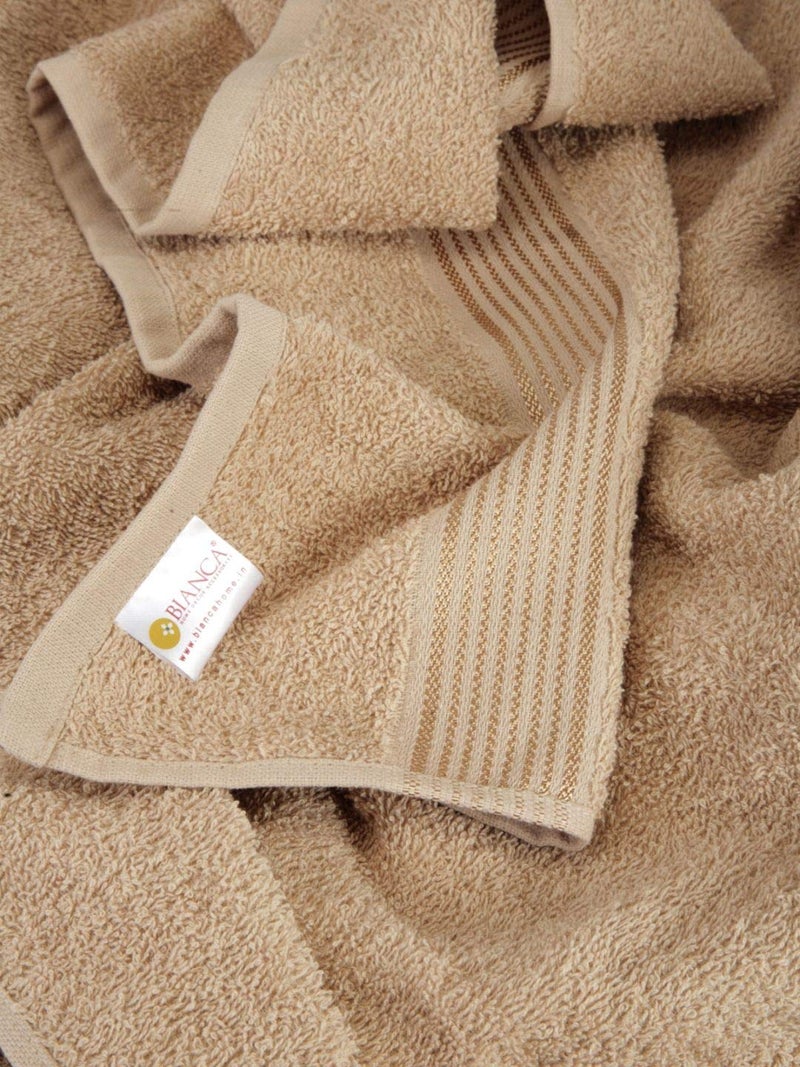 KOPA by Bianca 400 GSM 100% Cotton Soft Terry Towel l 2pc Bath Towel l Bath Towel for Men Large Size l Bath Towel for Men l D`Ross l Brown-Taupe - Image 3
