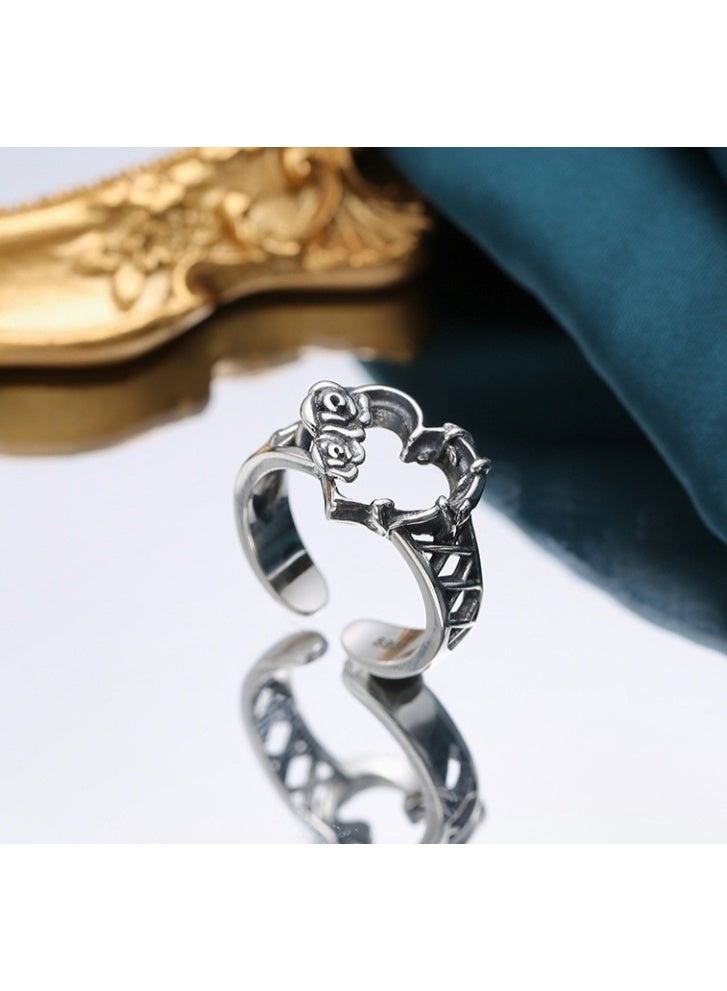 LATEEN Men Adjustable Ring Elegant Unique Retro Non-Fading Open Ring - Image 2