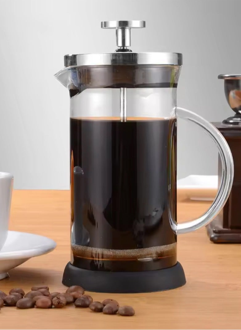 Tealand Borosilicate Glass Plunger Coffee Maker Cafetiere Single Wall Heat Resistant Coffee Press Cold Brew Coffee Pot 2 cups for Kitchen and Gifts Dishwasher Safe 350ml - Image 3