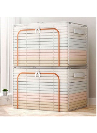 2 Pack Foldable Stackable Large Capacity Clear Clothes Storage, Drawer Storage Organizer, Closet Organizer Basket, Cloth Container Bins with Metal Frame, Clear Window - pzsku/ZE61EA58603864170752AZ/45/_/1703225636/06f80dd6-2cac-4f8b-a1a1-0d698c71edc7