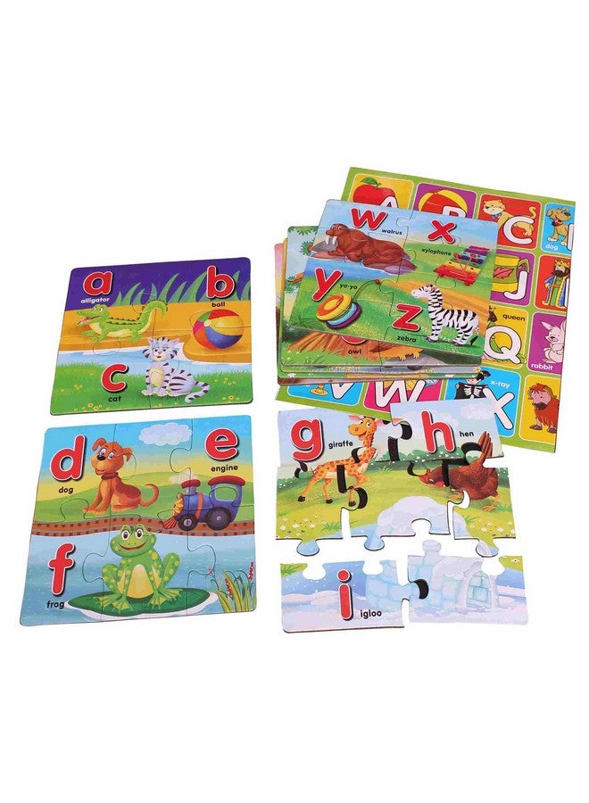 كرييتفز ألغاز أبجديتي من الألف إلى الياء من Creative's | ألغاز تعليمية | ألغاز أبجدية من الألف إلى الياء | العب وتعلم | 4-8 قطع ألغاز مع ملصق أبجدي | 8 ألغاز فردية | للأطفال من سن 3 سنوات فما فوق - Image 2