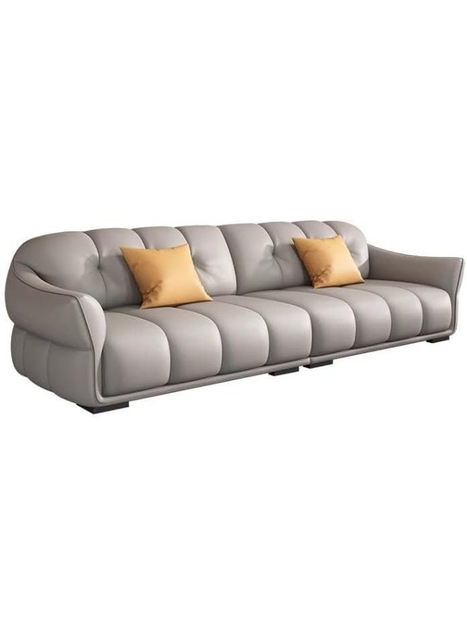 Comfynest Modern Faux Leather Sofa with Flared Arm Set of 2 - Image 5