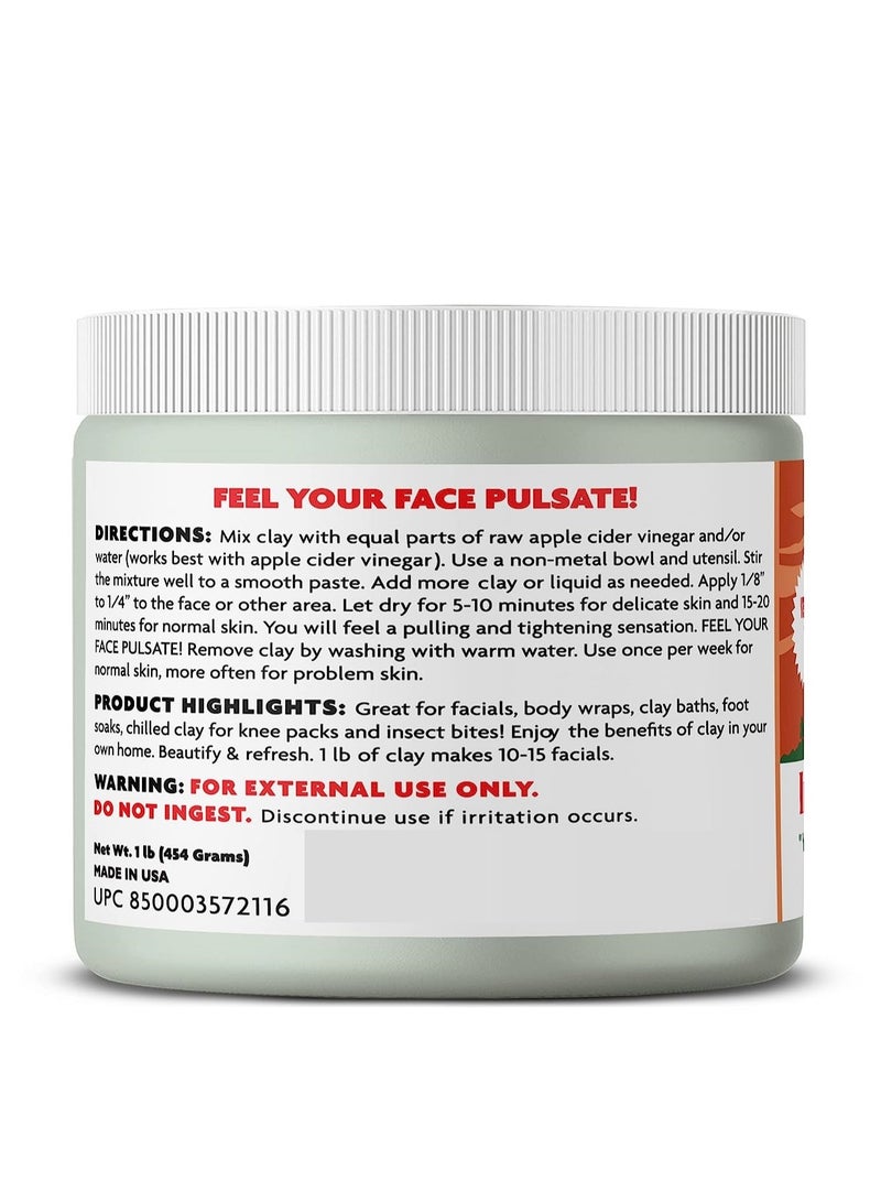 AZTEC SECRET Indian Healing Clay 1 lb – Deep Pore Cleansing Facial & Body Mask – The Original 100% Natural Calcium Bentonite Clay – New Version 2 1 Poundpound - Image 2