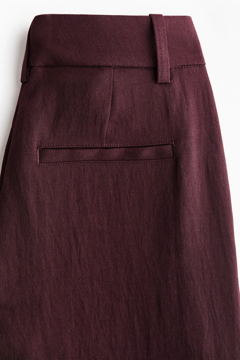 H&M Wide linen-blend trousers