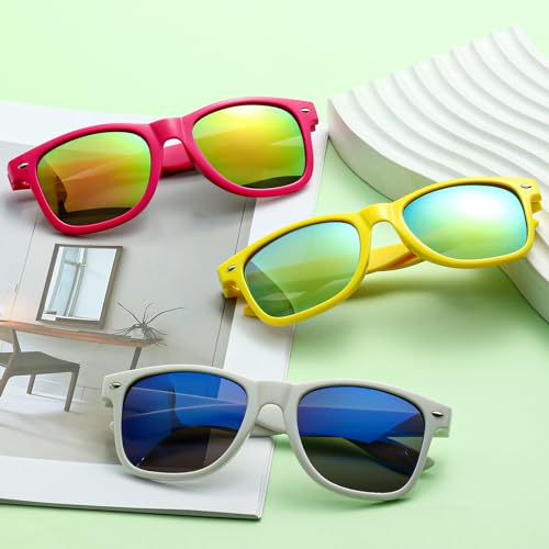 Fsmiling Hotpink Sunglasses Bulk Adult Party Sunglasses 80s Shades Pack for Men Women Valentine's Day UV400 Protection-10Pack - Image 5