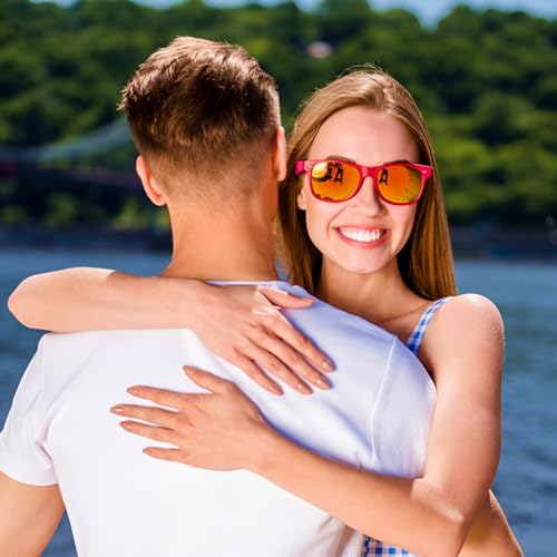 Fsmiling Hotpink Sunglasses Bulk Adult Party Sunglasses 80s Shades Pack for Men Women Valentine's Day UV400 Protection-10Pack - Image 2