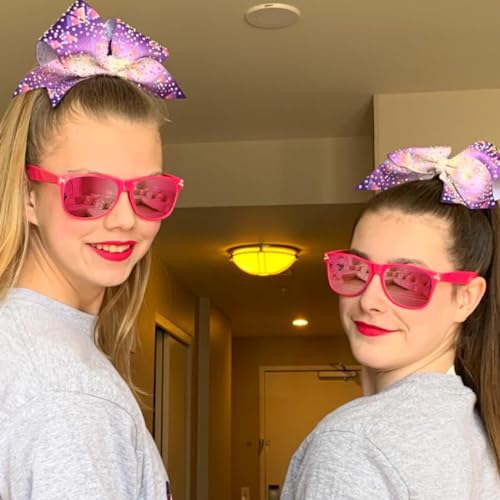 Fsmiling Hotpink Sunglasses Bulk Adult Party Sunglasses 80s Shades Pack for Men Women Valentine's Day UV400 Protection-10Pack - Image 4