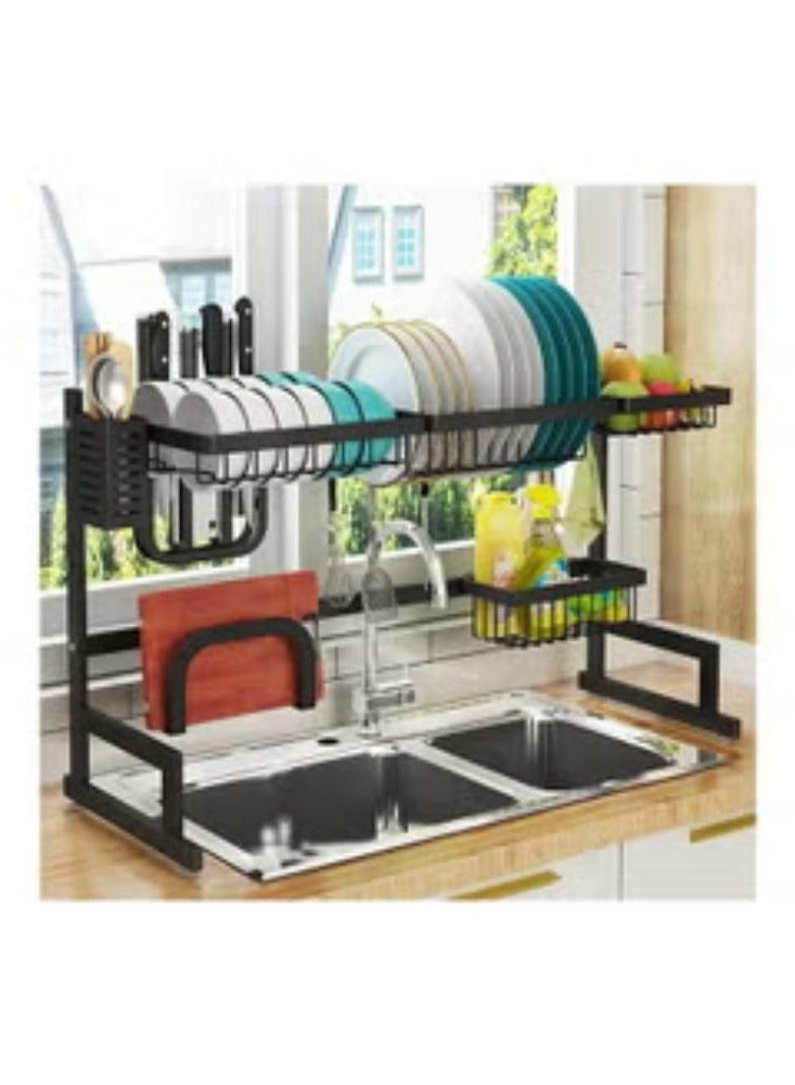 Dish Drying Rack Over Sink Black - Image 1