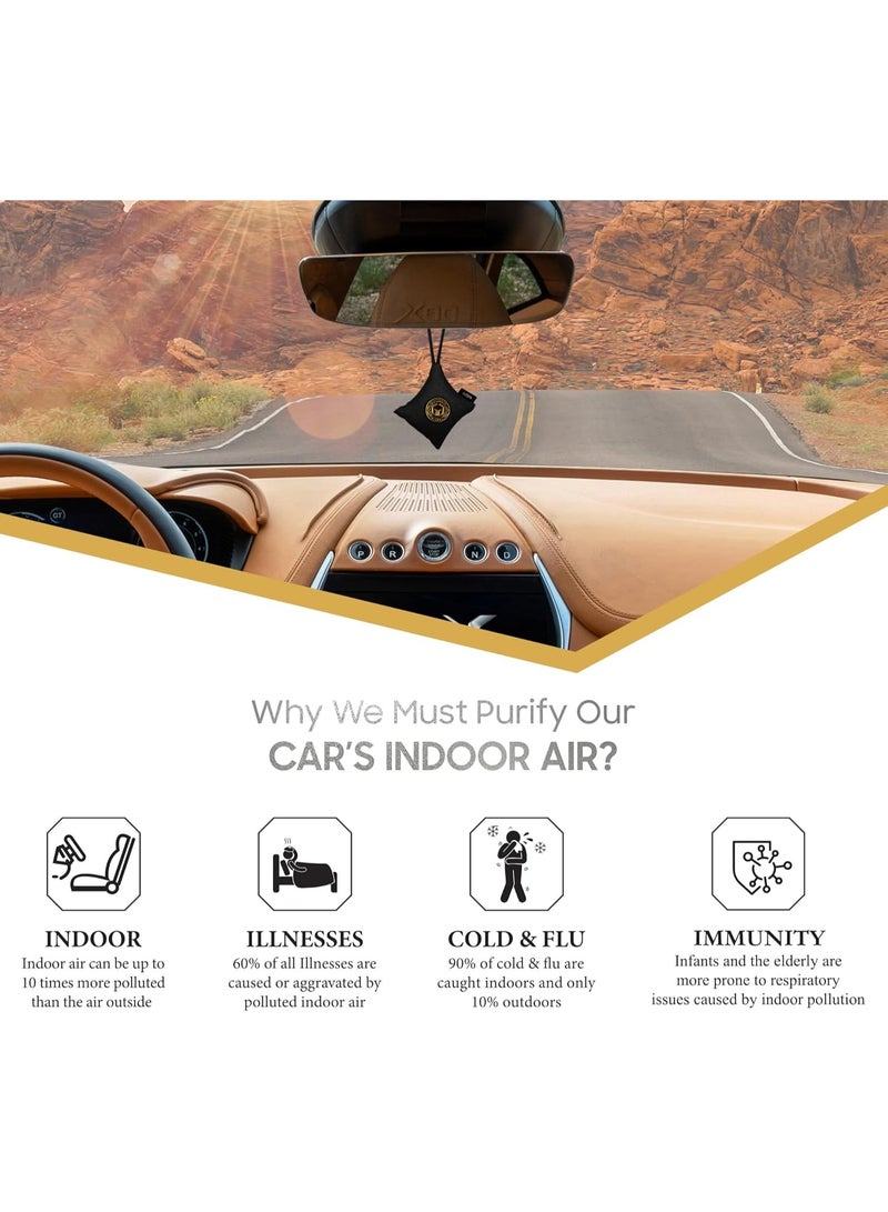 GOODAIR Premium Non-electric Car Air Purifier | Super Black | Tested & Certified to Absorb Toxic Gases | Advanced Impregnated Activated Carbon | 24/7 Air Purification - Image 2