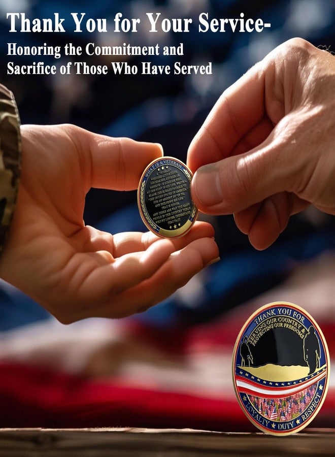 ASmileIndeep 10 Pcs Military Challenge Coins - Thank You for Your Service Military Coins - Bulk Military Appreciation Coins Veterans Gifts for Men Women Army Veterans Presents - Image 5