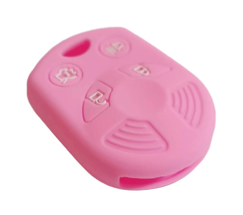 REPROTECTING Silicone Rubber Key Fob Cover Compatible with 2002-2017 Ford C-Max Edge Escape Expedition Explorer Five Hundred Flex Focus Freestyle Fusion Mustang Taurus Transit Connect (Pink Pink) - Image 4