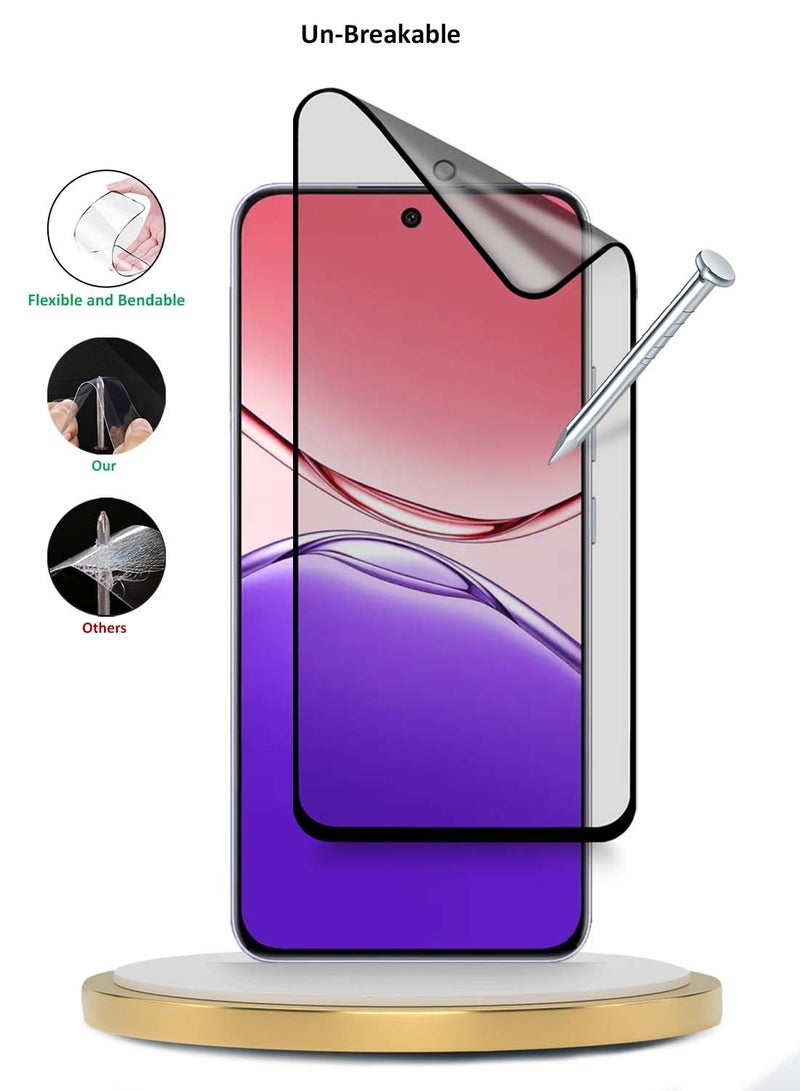Wtech Oppo A5 Pro 5G 2025 Premium Nano Ceramic Full Glue Full Cover Matte Flexible Screen Protector (MSCNMN) - Clear/Black - Image 4