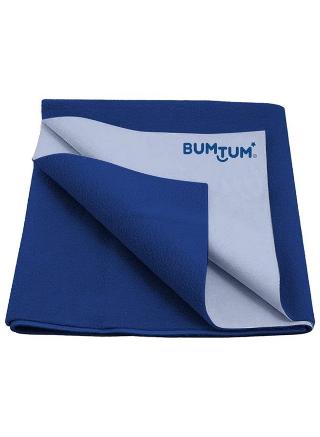Bumtum Baby Dry Sheet Waterproof Soft Fleece Baby Bed Protector ; Anti Bacterial & Odour Free ; Extra Absorbant Reuseable & Washable (Royal Blue Medium Size 100 * 70Cm Pack Of 1) - Image 2