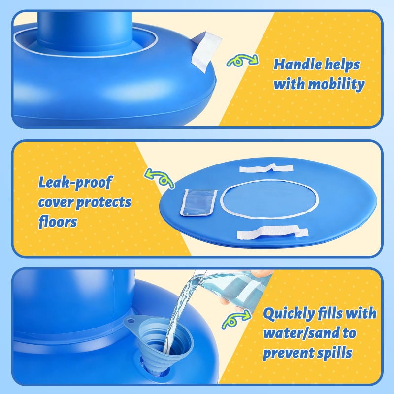 NOCNPSW Inflatable Punching Bag for Kids 3-12, Boxing Equipment for Kids and Adults, Christmas, Birthday Gifts, Punching Bag Practice Karate, Taekwondo(Blue) - Image 2