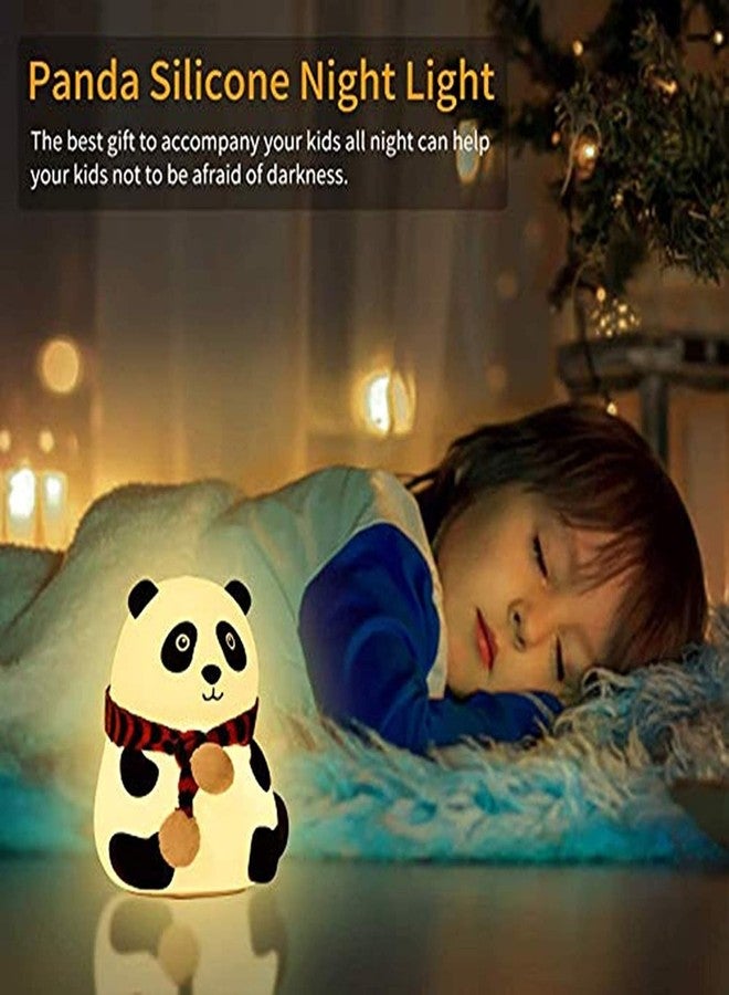 SAJANI Cute Panda Silicone Night Light, 7 Colour Changing, Rechargeable, Kids Bedroom Decor (Pack of 1) (Silicone Panda Lamp) - Image 2