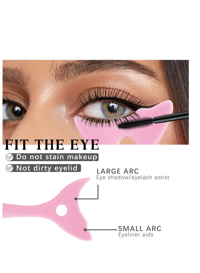 SYOSI 2Pcs Mascara Shield Applicator Mascara Guard Silicone  Eye Lash Eyeshadow Eyeliner Auxiliary Tool with Face Mud Mask Brush Applicator Reusable Detachable Multi-Purpose Lazy Quick Eye Makeup Tool  - Image 5
