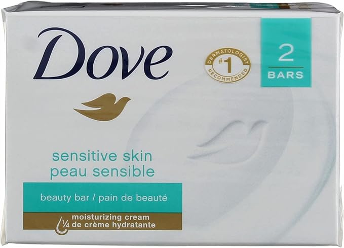 Dove صابون دوف للبشرة الحساسة 2 × 375 أونصة - Image 2
