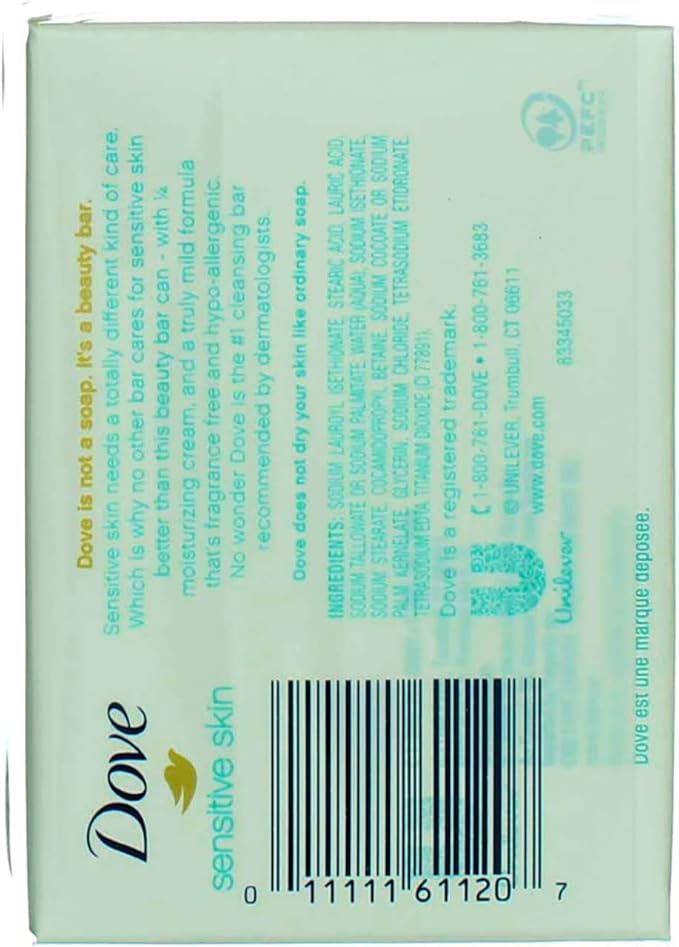 Dove صابون دوف للبشرة الحساسة 2 × 375 أونصة - Image 5