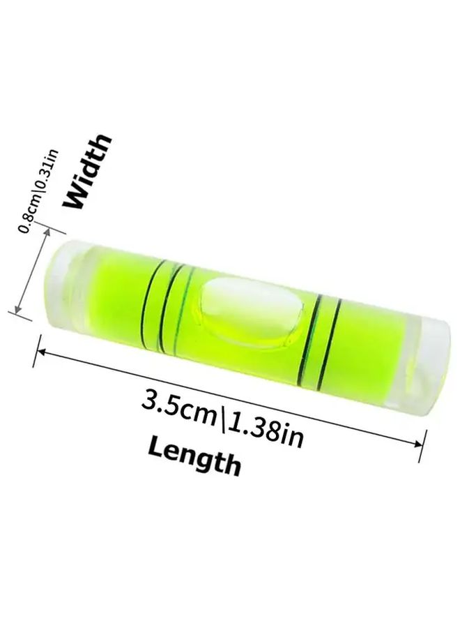 20 Pack Mini Cylindrical Bubble Levels 8x35mm Clear Acrylic Spirit Level Set - Image 4