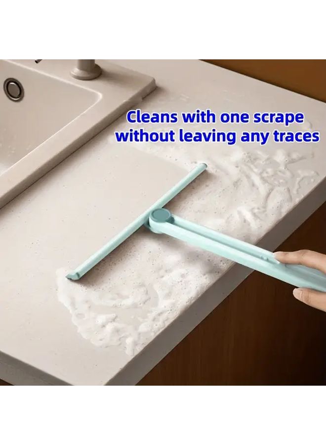 Foldable Squeegee For Windows High Rise Glass Scraper White Color Household Cleaning Tool - Image 2