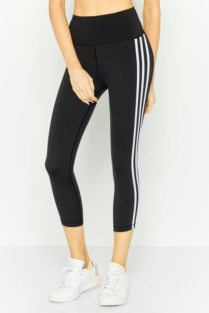 Adidas ملابس رياضية نسائية للياقة البدنية 3/4 ضيقة، سوداء - Image 1