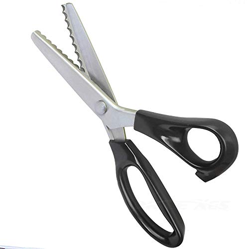 KimDaro Pinking Shears Set, 9.2 Inches Handled Professional Stainless Steel Dressmaking Sewing Craft Scissors Zig Zag Scissors (Scalloped, 18mm) - Image 3