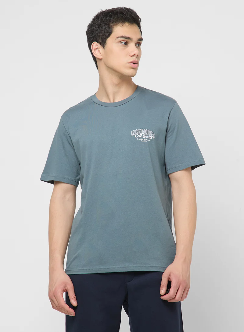 JACK & JONES Jjmakoto Graphic Crew Neck T-shirt