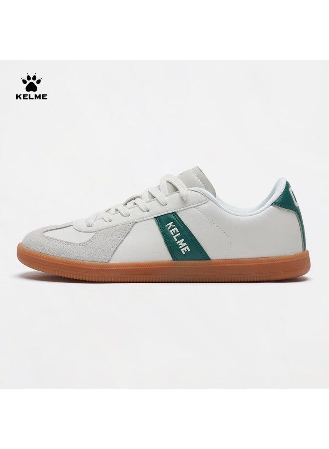 Kelme Classic Casual Training Shoes For Men And Women, Low-top Trendy T-toe Sneakers, Beige Green, Size 42 - Image 1