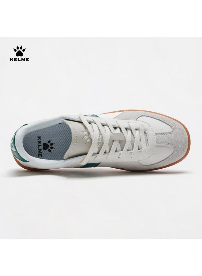 Kelme Classic Casual Training Shoes For Men And Women, Low-top Trendy T-toe Sneakers, Beige Green, Size 42 - Image 2