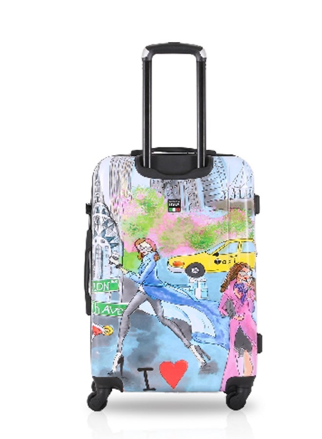 توتشي مجموعة حقائب سفر نيويورك لوف من  بمقبض تليسكوبي، 3 قطع، بألوان متعددة، 30.7 × 19.6 × 11.4 انش T0164 - Image 3