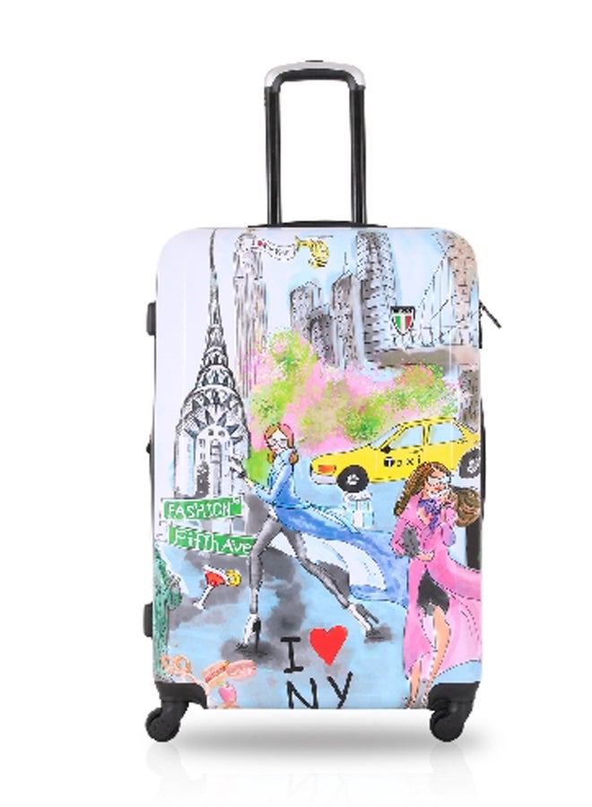 توتشي مجموعة حقائب سفر نيويورك لوف من  بمقبض تليسكوبي، 3 قطع، بألوان متعددة، 30.7 × 19.6 × 11.4 انش T0164 - Image 2