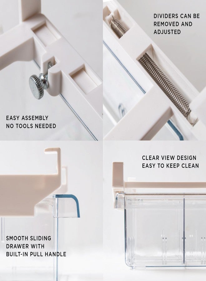 BINO | Pull-out Fridge Organizer | THE HANGER COLLECTION | Fridge Drawer Organizer with 2 Dividers | Clear Pantry Drawer Organizers | Shelf Holder Storage Drawers for Fruits, Veggies & Drinks - Image 5