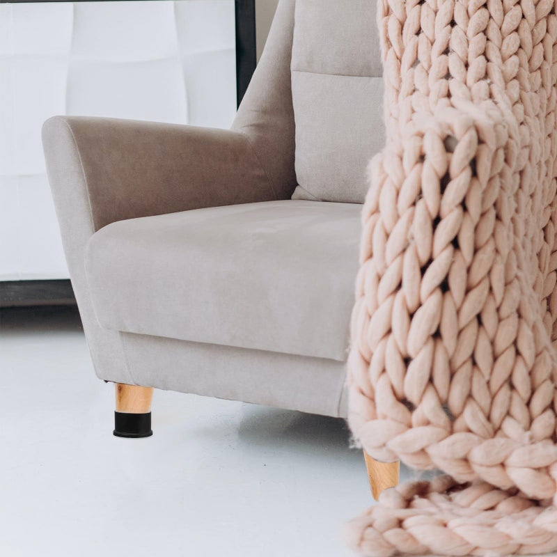 4Pcs Round Rubber Non Slip Chair Leg Caps Floor Protectors For Hardwood Furniture - Image 5
