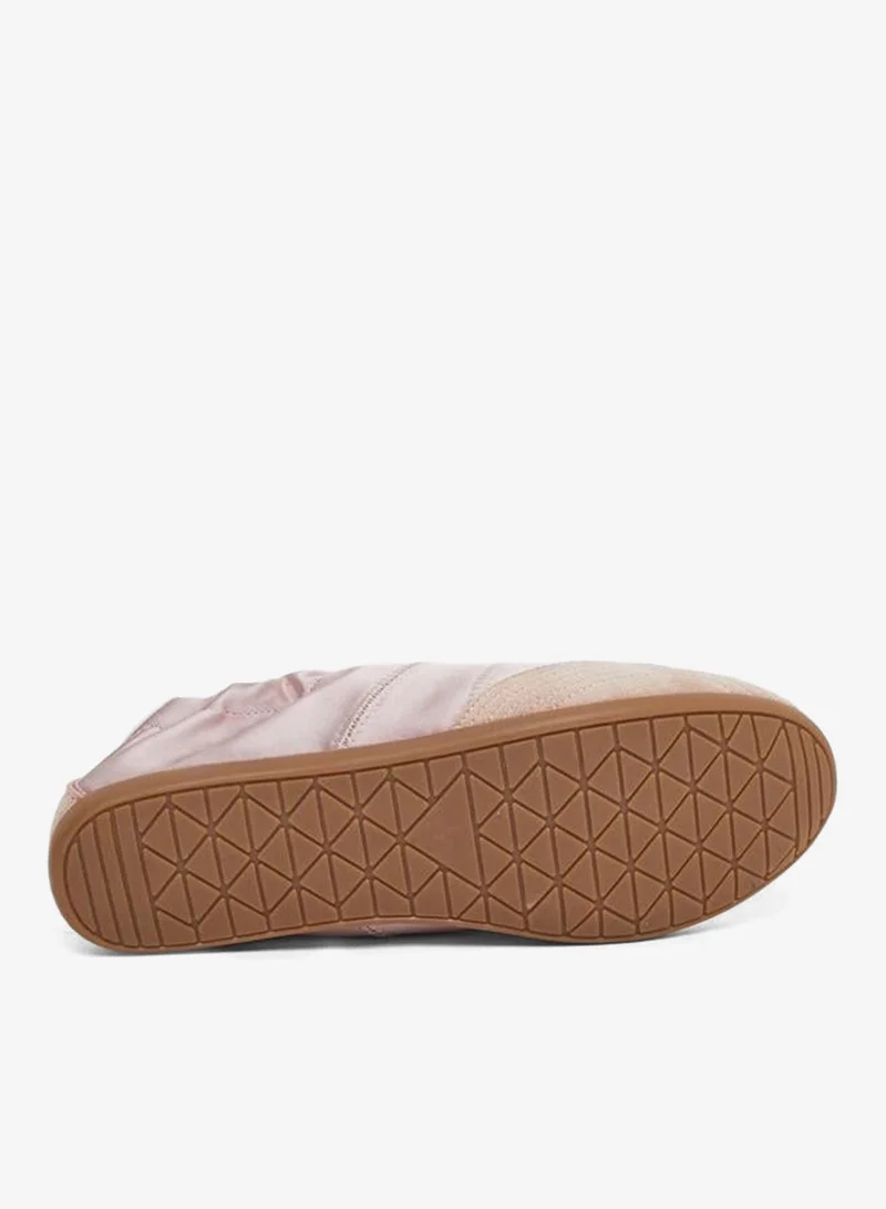 Styli Active Pink Pink Satin Panel Sneakers for Women | Best Price UAE