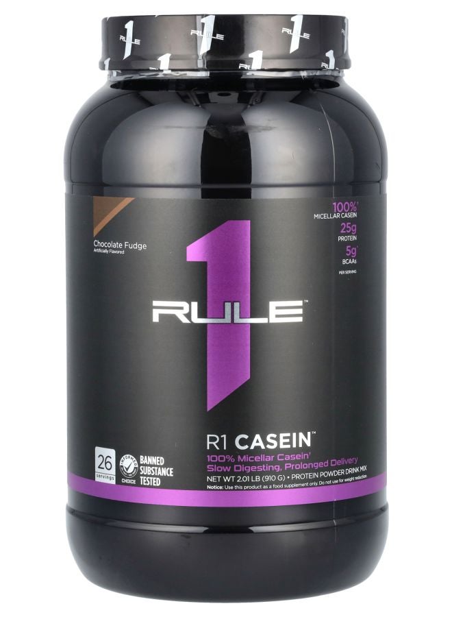 R1 Casein Protein Powder Drink Mix Chocolate Fudge 2.01 lb (910 g)
