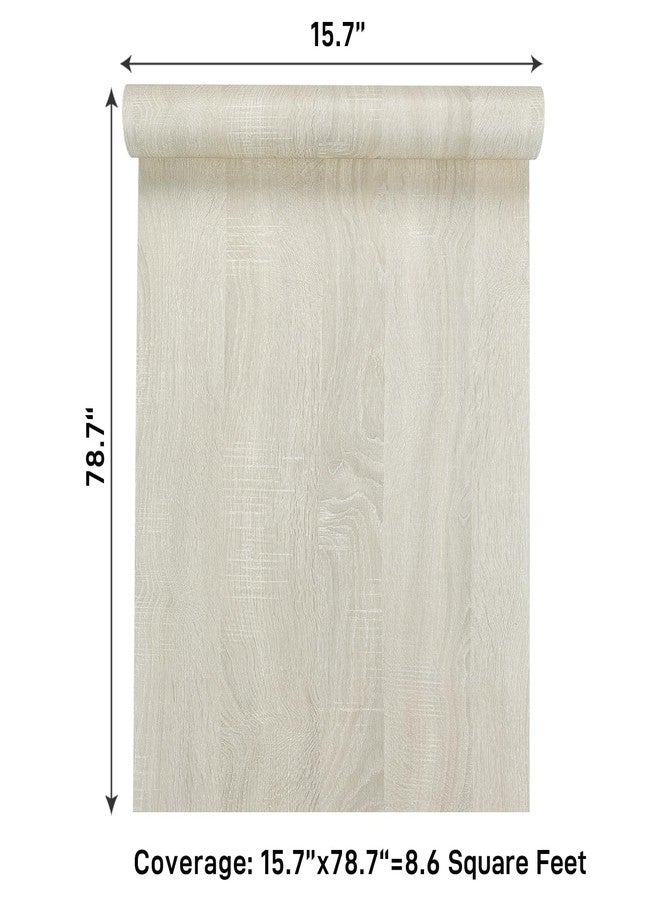 VaryPaper 15.7" x 78.7" Light Oak Wood Contact Paper Peel and Stick Countertops Wood Look Wallpaper Waterproof Removable Wood Grain Vinyl Wrap for Cabinets Furniture Self Adhesive Wood Laminate Sheets - Image 3