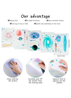 Chinco Glow In The Dark Stars For Ceiling Wall Stickers Galaxy Star Stickers Glow In The Dark Selfadhesive Glow In The Dark Wall Stickers Removable Glow In Dark Decals For Kid Nursery (Modern Style)  - Image 2
