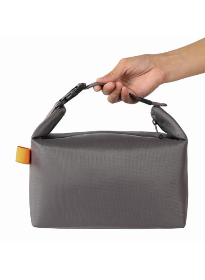 NALACAL NALACAL Lunch bag for Adult Women Men, Reusable High Capacity Lunch Tote Bags, Small Leakproof Cooler Food Lunch Containers, Lunch box for Work, Travel, Outdoor, School Picnic, One Size (Grey) - Image 1