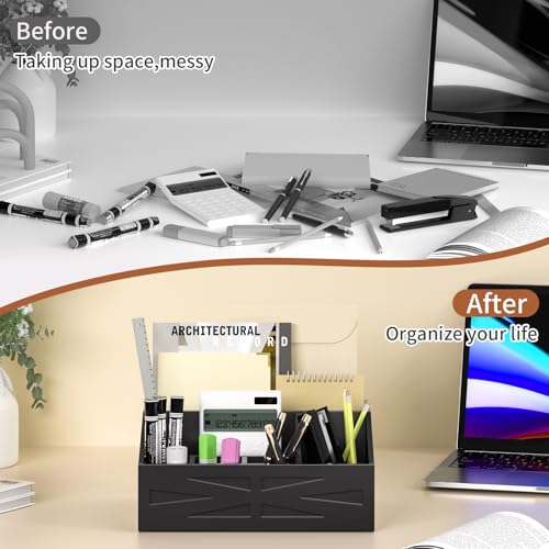 BELO VALE Large Mail Organizer Countertop,Farmhouse Desk and Kitchen Countertop Storage, Letter Sorter, Desk Mail and Bill Organizer, Desktop File and Paper Holder - Image 5