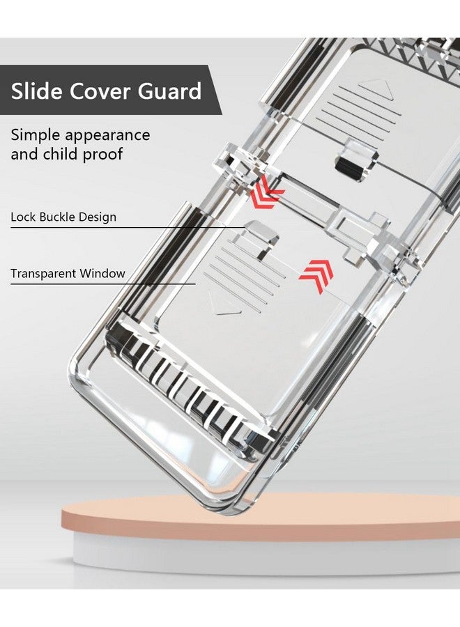 آي ليفابل واقي مفاتيح الإضاءة للوحة الحائط بدون براغي، غطاء مفاتيح هزازة ذاتي اللصق مقاوم للأطفال يمنع الأطفال أو تشغيل/إيقاف تشغيل المفتاح عن طريق الخطأ مع السماح بالوصول (شفاف، عبوة من قطعتين) - Image 1